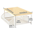 2-Tier Metal Storage Rack with Pull-Out Basket | Printer Stand for Office, Kitchen & Bedroom