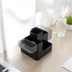 Multi-Function Desk Organizer | Pen, Makeup & Stationery Holder with Clock, Calendar & Temperature Display