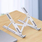 Foldable Laptop Stand | 10-Position Adjustable Ergonomic Holder for Laptop & Tablet