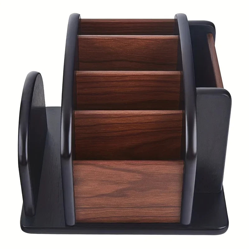 Wooden Desktop Organizer | Pen Holder, Remote Control & Sundry Storage