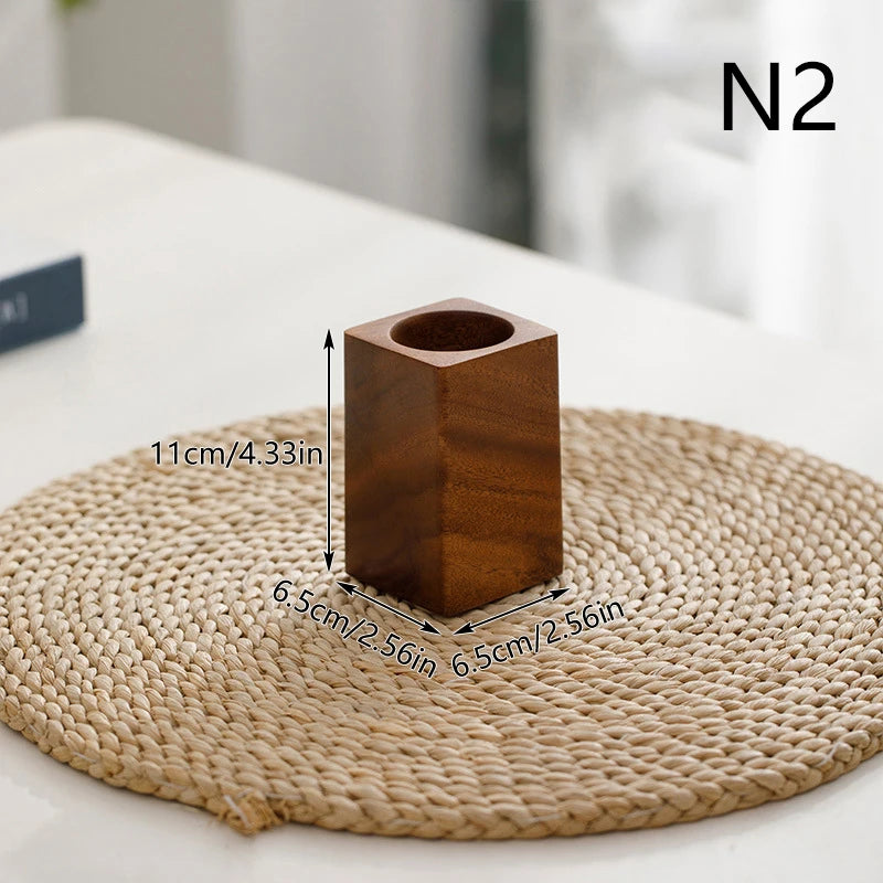 Geometric Wood Pen Holder