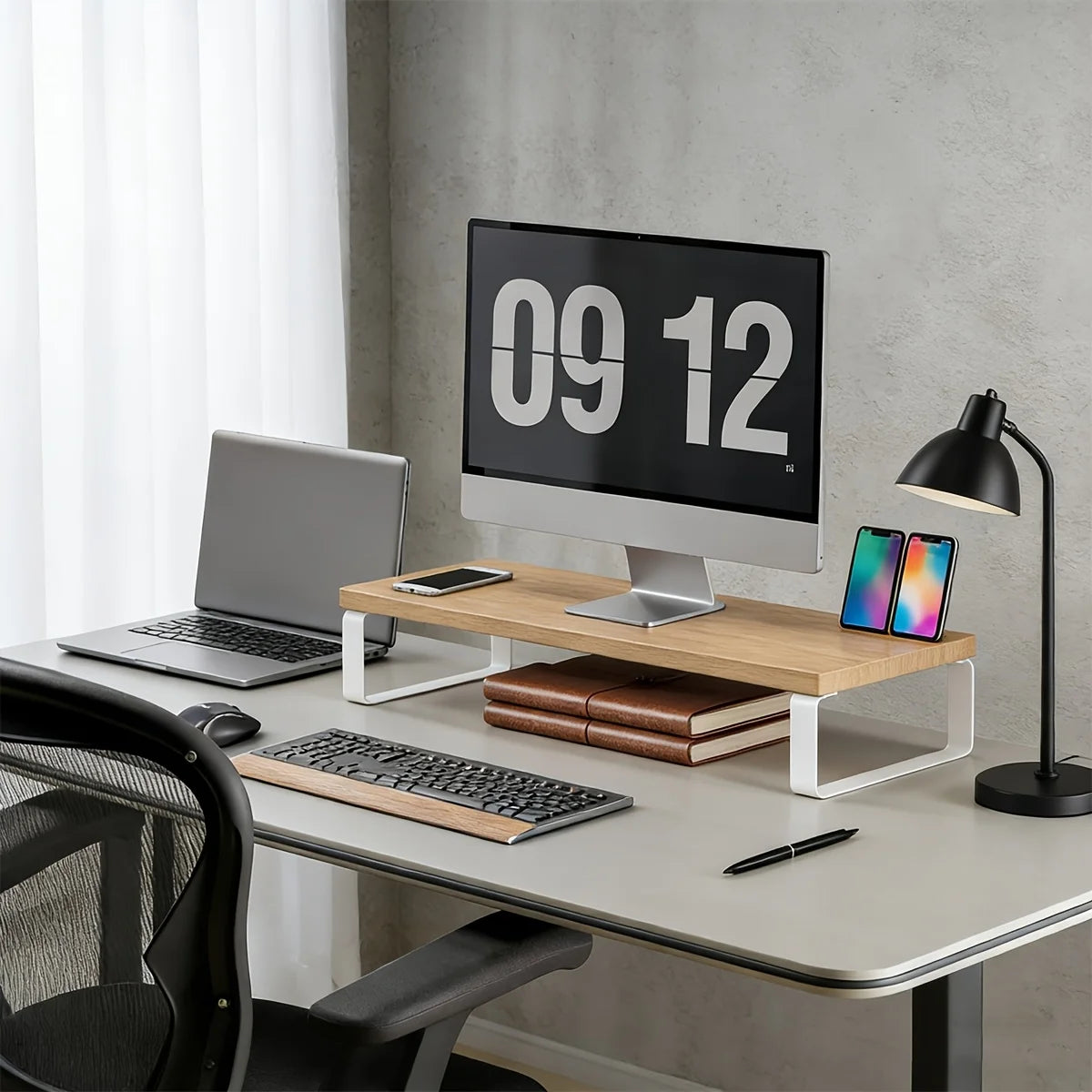 Wood & Metal Monitor Stand