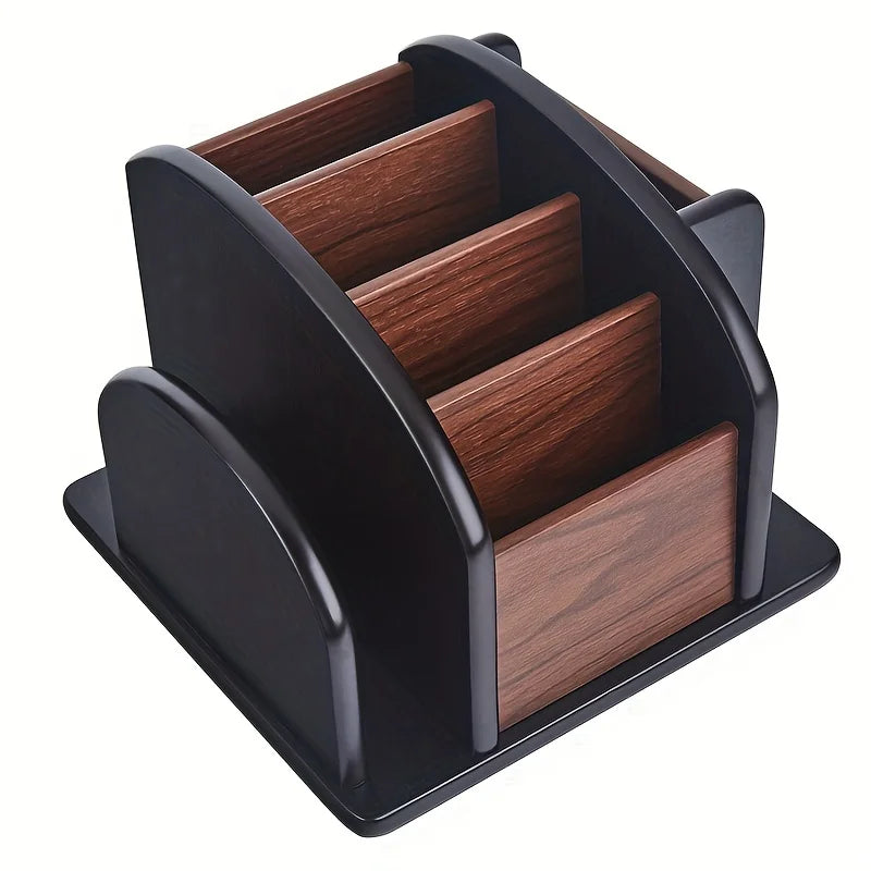 Wooden Desktop Organizer | Pen Holder, Remote Control & Sundry Storage