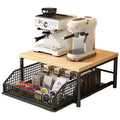 2-Tier Metal Storage Rack with Pull-Out Basket | Printer Stand for Office, Kitchen & Bedroom