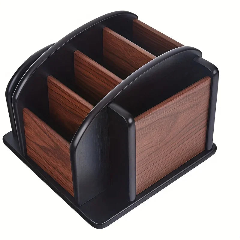 Wooden Desktop Organizer | Pen Holder, Remote Control & Sundry Storage