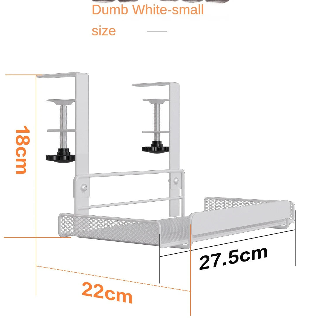 No-Drill Under-Desk Storage Tray