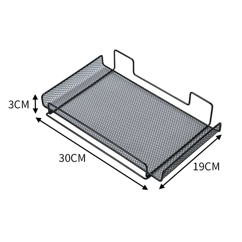 No-Drill Under-Desk Storage Tray
