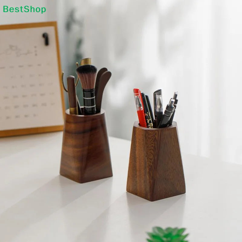 Geometric Wood Pen Holder