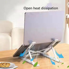 Foldable Laptop Stand | 10-Position Adjustable Ergonomic Holder for Laptop & Tablet