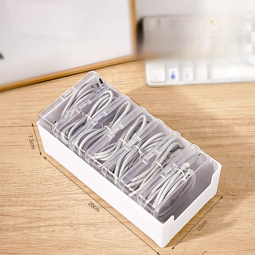 Cable Organizer Box with Compartments
