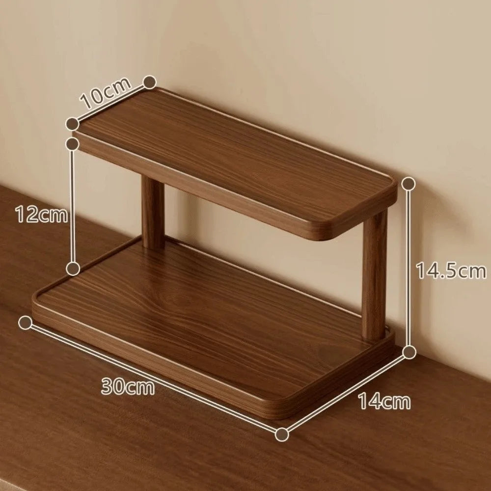 Wooden Coffee Mug & Cup Holder | 2 & 3-Tier Retro Storage Rack for Kitchen, Office & Countertop