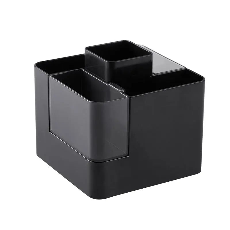 Multi-Function Desk Organizer | Pen, Makeup & Stationery Holder with Clock, Calendar & Temperature Display