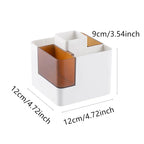 Multi-Function Desk Organizer | Pen, Makeup & Stationery Holder with Clock, Calendar & Temperature Display