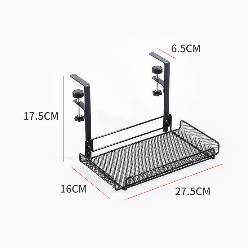 No-Drill Under-Desk Storage Tray