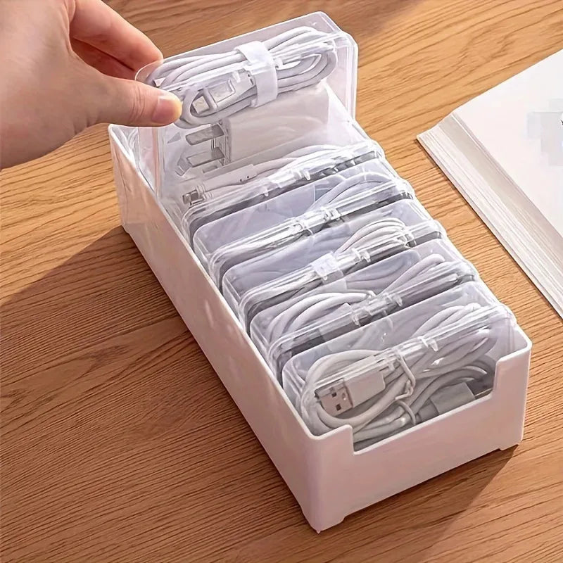 Cable Organizer Box with Compartments