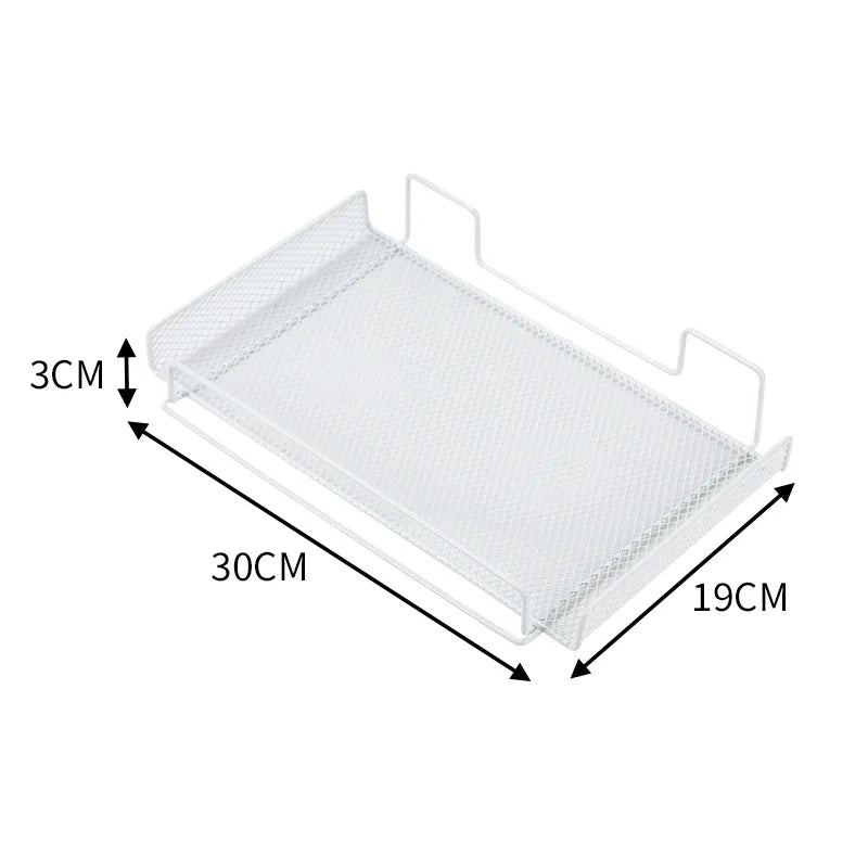 No-Drill Under-Desk Storage Tray