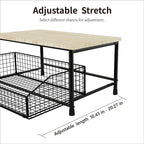 2-Tier Metal Storage Rack with Pull-Out Basket | Printer Stand for Office, Kitchen & Bedroom