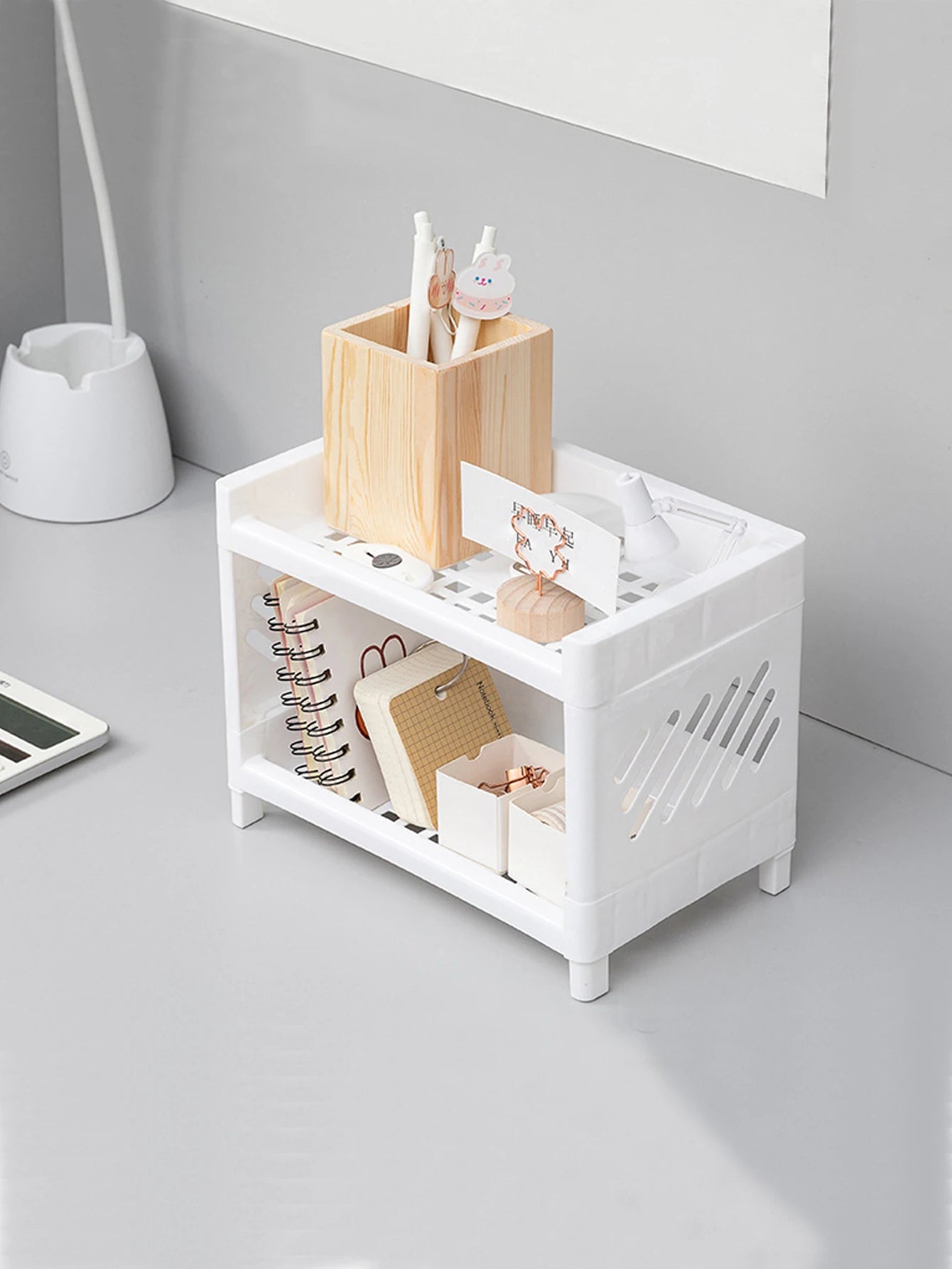 2-Tier Desktop Storage Shelf