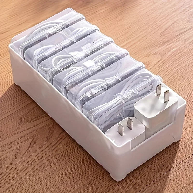 Cable Organizer Box with Compartments
