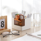 Multi-Function Desk Organizer | Pen, Makeup & Stationery Holder with Clock, Calendar & Temperature Display