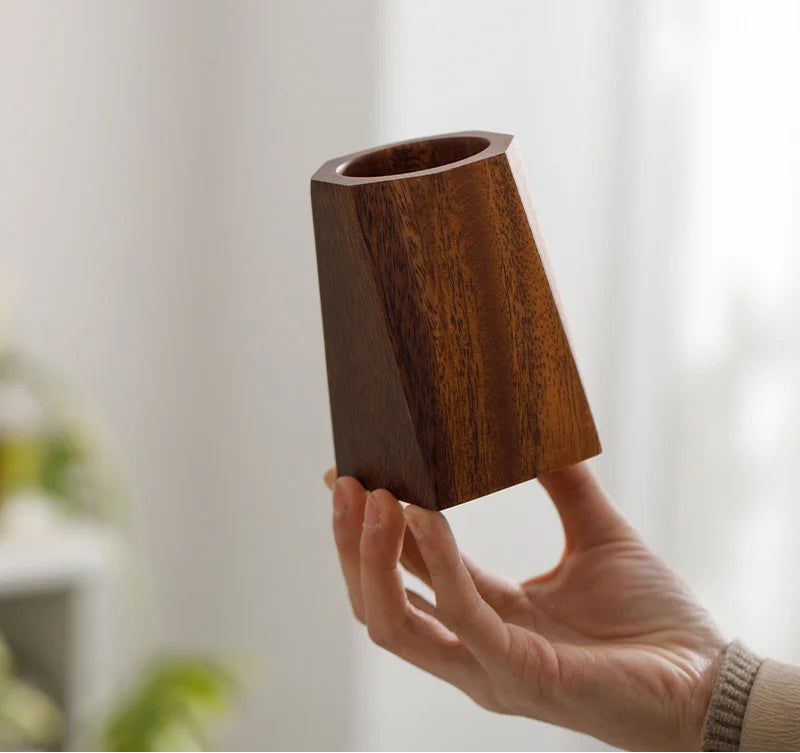 Geometric Wood Pen Holder