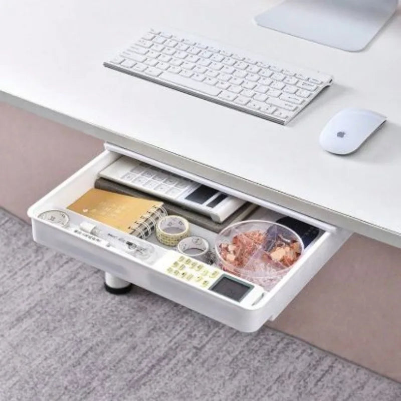 Under-Desk Storage Boxes (Set of 2) | No-Drill, Pull-Out Organizer for Office & Home